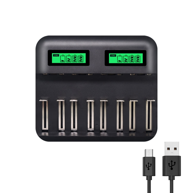 5V 2A USB 8 Slot Battery Charger for AA & AAA & C / D Battery, with LCD Display - Charger & Converter by PMC TechLife | Online Shopping South Africa | PMC TechLife