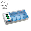 AC 100-240V 4 Slot Battery Charger for AA & AAA & C / D Size Battery, with LCD Display, UK Plug - Charger & Converter by PMC TechLife | Online Shopping South Africa | PMC TechLife | Buy Now Pay Later Mobicred