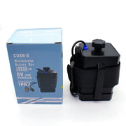 3 Sections 18650/26650 IPX7 Water-resistant Battery Box with 16.8v Round Head & 5v USB Connector Output Voltage Does Not Include Battery(Black)
