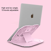 T3 Multi-function Hollow Design Cooling Bracket with 10-Level Adjustable Angle for Notebook,  MacBook, iPad, Mobile Phones(Black)
