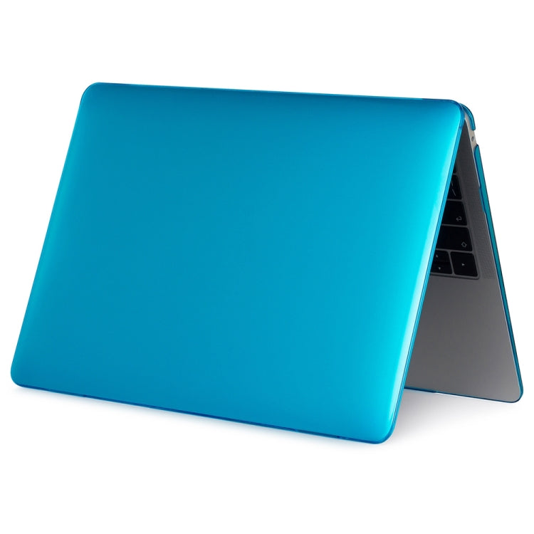 For MacBook Air 13.3 inch A1932 2018 & A2179 2020 & A2337 Laptop Crystal Style Protective Case(Lake Blue)