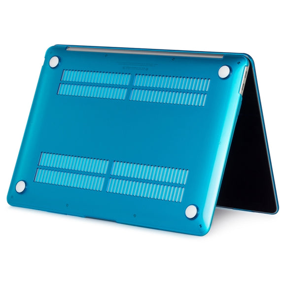 For MacBook Air 13.3 inch A1932 2018 & A2179 2020 & A2337 Laptop Crystal Style Protective Case(Lake Blue)