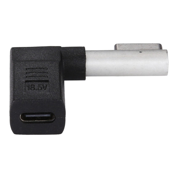 USB-C / Type-C Female to 5 Pin MagSafe 1 (L-Shaped) Male Charge Adapter (Black)