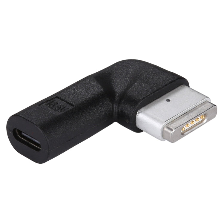 USB-C / Type-C Female to 5 Pin MagSafe 2 (T-Shaped) Male Charge Adapter(Black) - Cable & Adapter by PMC Jewellery | Online Shopping South Africa | PMC Jewellery | Buy Now Pay Later Mobicred