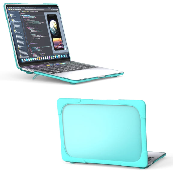 For MacBook Pro 13 inch 2022 & A2289 / A2251 / A2338 2020 PC + TPU Two Colors Laptop Protective Case(Mint Green)