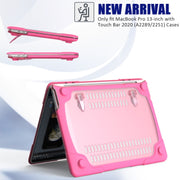For MacBook Pro 13 inch 2022 & A2289 / A2251 / A2338 2020 PC + TPU Two Colors Laptop Protective Case(Red)