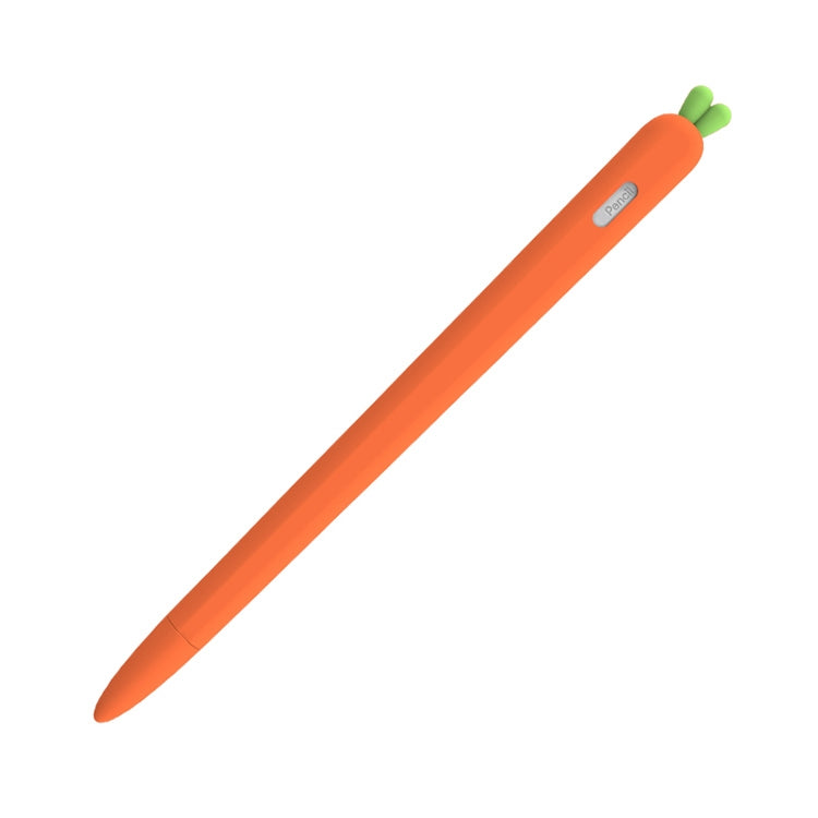LOVE MEI For Apple Pencil 2 Carrot Shape Stylus Pen Silicone Protective Case Cover(Orange) - Pencil Accessories by LOVE MEI | Online Shopping South Africa | PMC TechLife