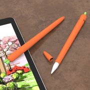 LOVE MEI For Apple Pencil 1 Carrot Shape Stylus Pen Silicone Protective Case Cover (Orange)