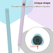 LOVE MEI For Apple Pencil 2 Triangle Shape Stylus Pen Silicone Protective Case Cover(Grey)