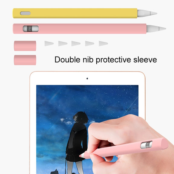 LOVE MEI For Apple Pencil 1 Triangle Shape Stylus Pen Silicone Protective Case Cover (Purple)