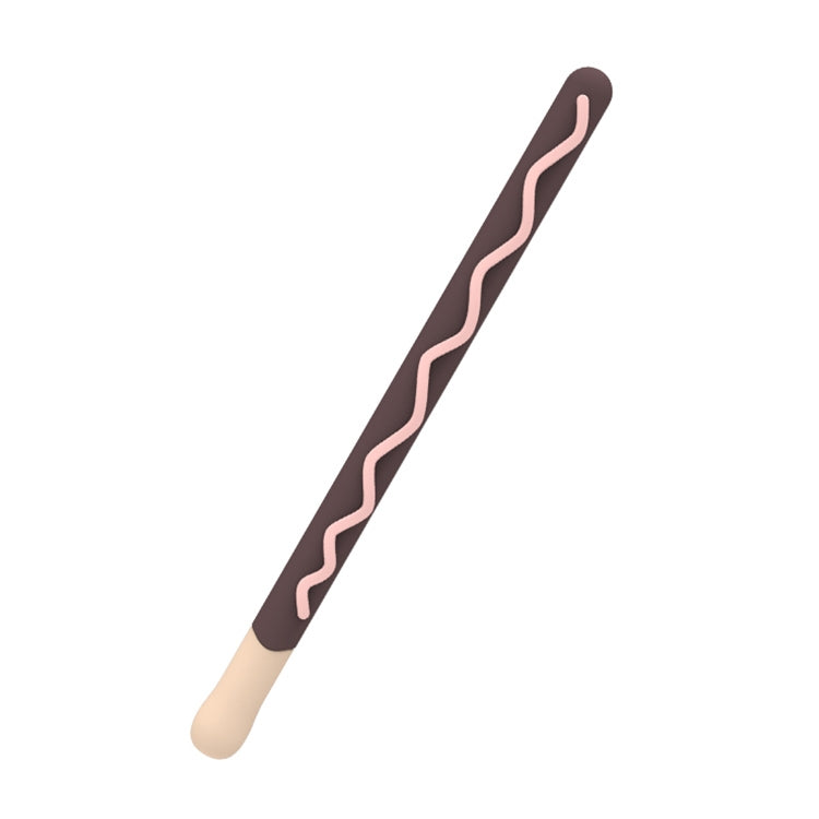 LOVE MEI For Apple Pencil 2 Stripe Design Stylus Pen Silicone Protective Case Cover (Black) - Pencil Accessories by LOVE MEI | Online Shopping South Africa | PMC TechLife | Buy Now Pay Later Mobicred