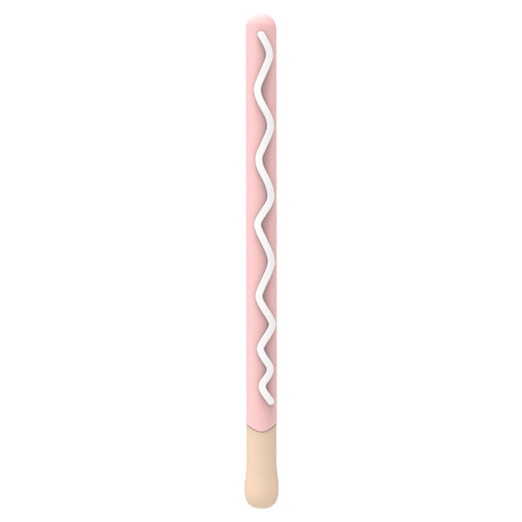 LOVE MEI For Apple Pencil 2 Stripe Design Stylus Pen Silicone Protective Case Cover (Pink) - Pencil Accessories by LOVE MEI | Online Shopping South Africa | PMC TechLife | Buy Now Pay Later Mobicred