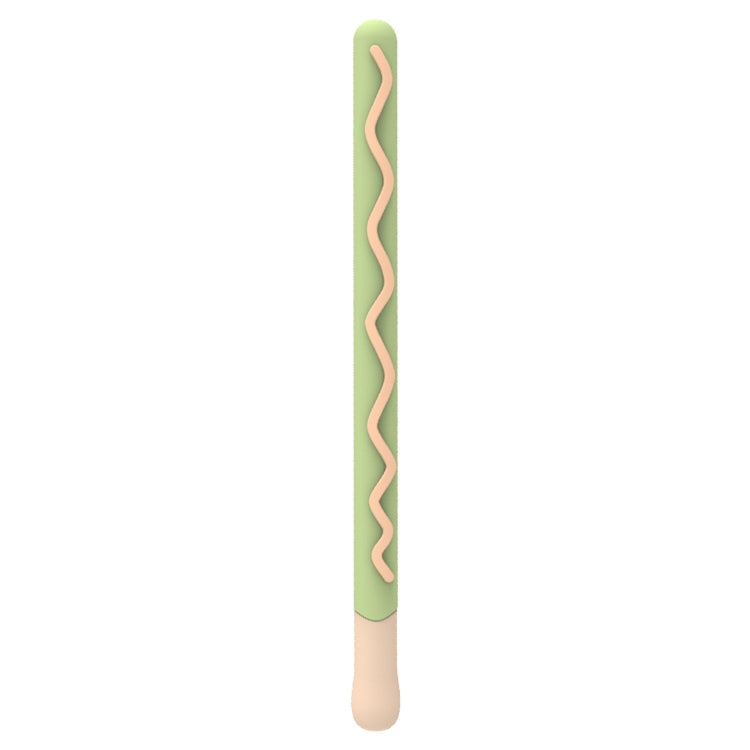 LOVE MEI For Apple Pencil 2 Stripe Design Stylus Pen Silicone Protective Case Cover (Green) - Pencil Accessories by LOVE MEI | Online Shopping South Africa | PMC TechLife | Buy Now Pay Later Mobicred