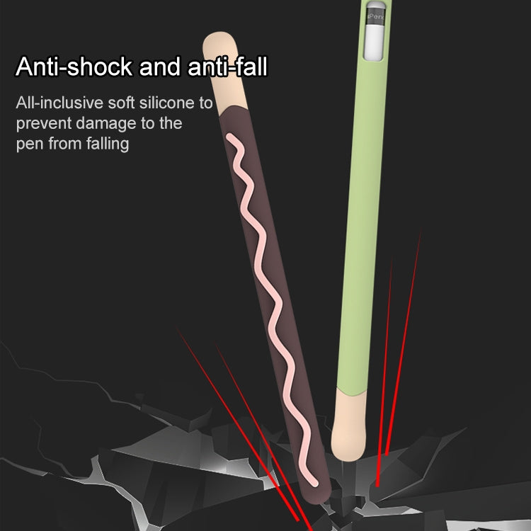 LOVE MEI For Apple Pencil 2 Stripe Design Stylus Pen Silicone Protective Case Cover (Green) - Pencil Accessories by LOVE MEI | Online Shopping South Africa | PMC TechLife | Buy Now Pay Later Mobicred