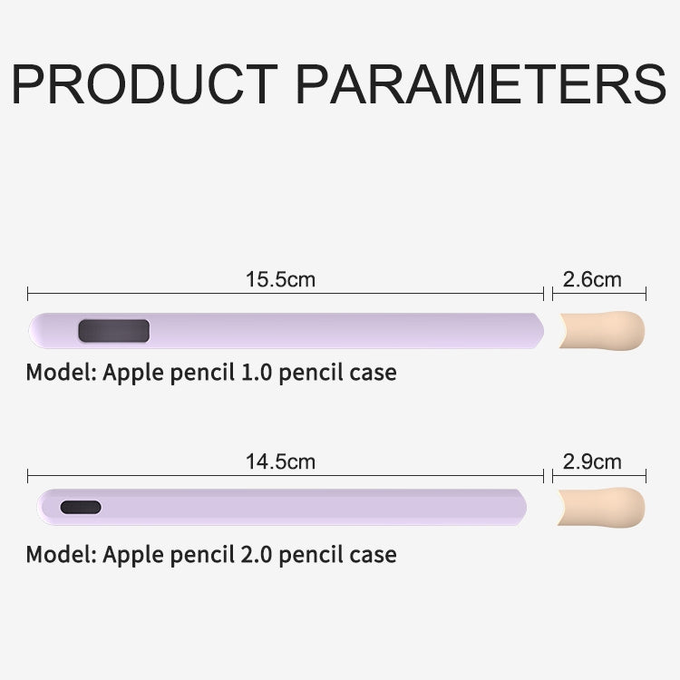 LOVE MEI For Apple Pencil 2 Stripe Design Stylus Pen Silicone Protective Case Cover (Purple)