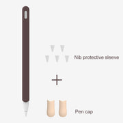 LOVE MEI For Apple Pencil 1 Stripe Design Stylus Pen Silicone Protective Case Cover(Pink)