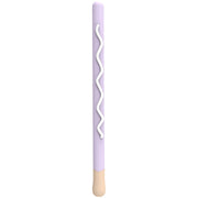 LOVE MEI For Apple Pencil 1 Stripe Design Stylus Pen Silicone Protective Case Cover(Purple)