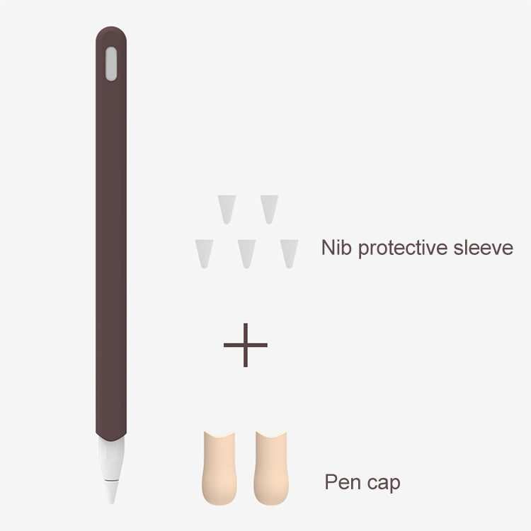 LOVE MEI For Apple Pencil 1 Stripe Design Stylus Pen Silicone Protective Case Cover(Purple)