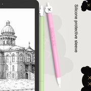 LOVE MEI For Apple Pencil 2 Middle Finger Shape Stylus Pen Silicone Protective Case Cover (Green)