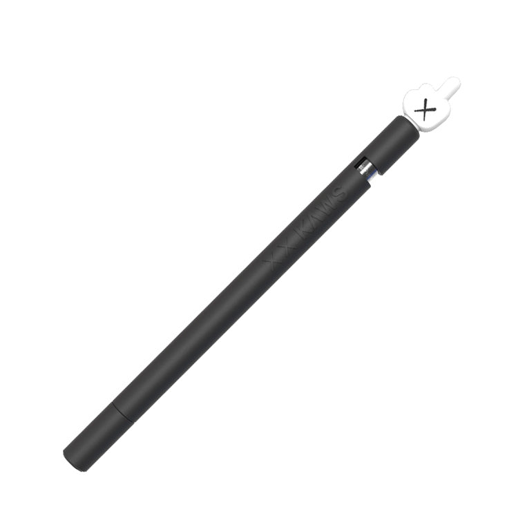 LOVE MEI For Apple Pencil 1 Middle Finger Shape Stylus Pen Silicone Protective Case Cover (Black)