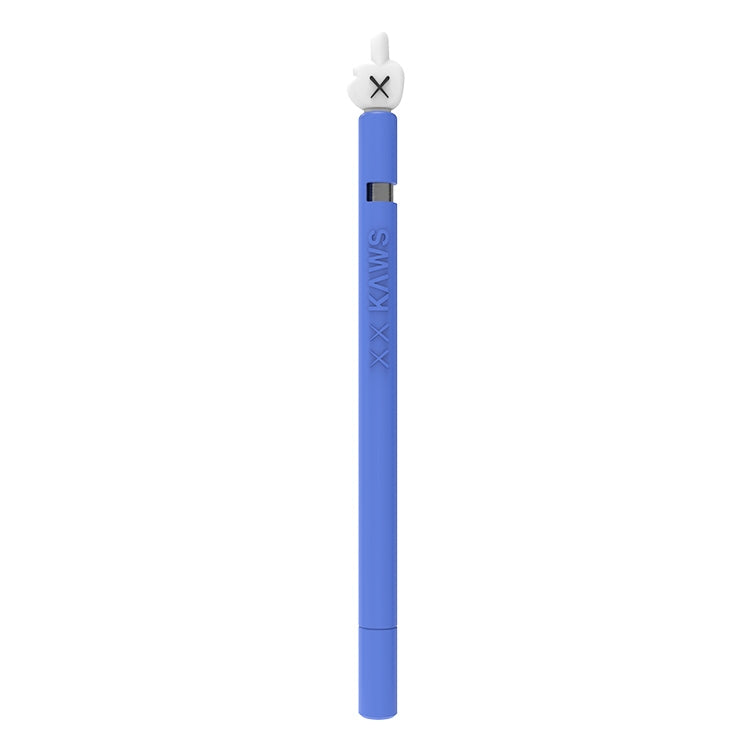LOVE MEI For Apple Pencil 1 Middle Finger Shape Stylus Pen Silicone Protective Case Cover (Blue) - Pencil Accessories by LOVE MEI | Online Shopping South Africa | PMC TechLife | Buy Now Pay Later Mobicred