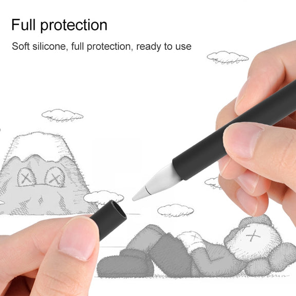 LOVE MEI For Apple Pencil 1 Middle Finger Shape Stylus Pen Silicone Protective Case Cover (Blue)