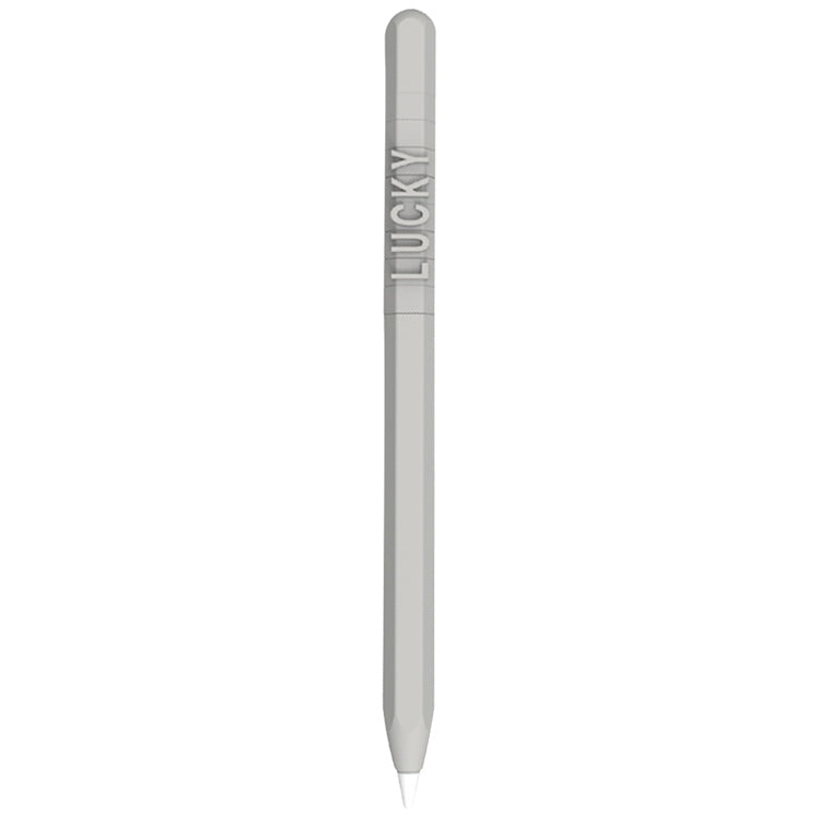 LOVE MEI For Apple Pencil 1 Number Letter Design Stylus Pen Silicone Protective Case Cover(Grey) - free shipping - PMC TechLife - Order now!