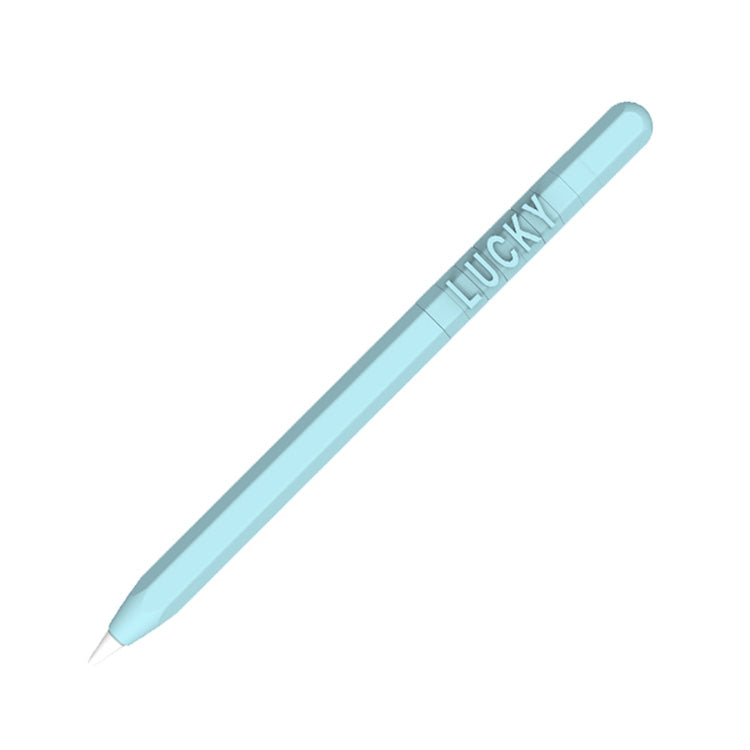 LOVE MEI For Apple Pencil 1 Number Letter Design Stylus Pen Silicone Protective Case Cover(Blue) - Pencil Accessories by LOVE MEI | Online Shopping South Africa | PMC TechLife | Buy Now Pay Later Mobicred