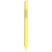 LOVE MEI For Apple Pencil 1 Number Letter Design Stylus Pen Silicone Protective Case Cover(Yellow)