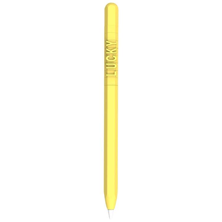 LOVE MEI For Apple Pencil 2 Number Letter Design Stylus Pen Silicone Protective Case Cover (Yellow) - free shipping - PMC TechLife - Order now!