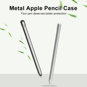 Metal Matte Non-slip Stylus Pen Protective Case for Apple Pencil 2 (Black)
