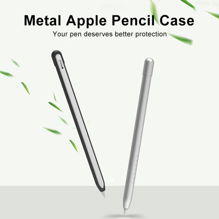 Metal Matte Non-slip Stylus Pen Protective Case for Apple Pencil 1 (Black) - Pencil Accessories by PMC Jewellery | Online Shopping South Africa | PMC Jewellery | Buy Now Pay Later Mobicred
