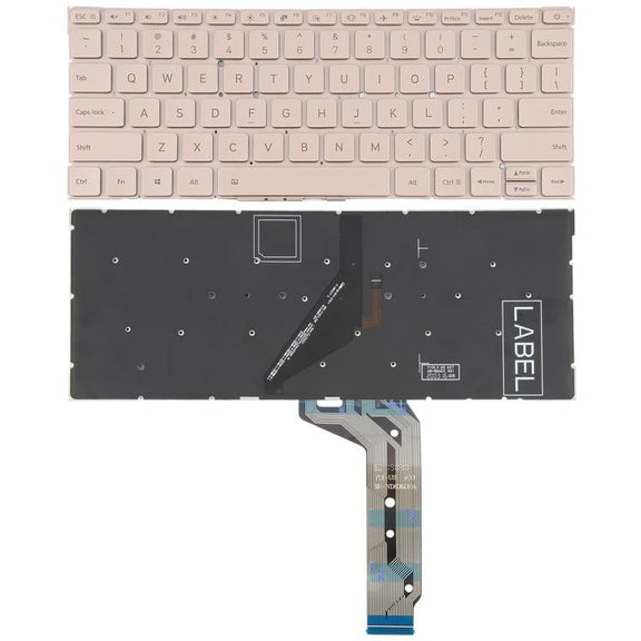 For Xiaomi Mi Notebook Air 12.5 US Version Keyboard with Backlight (Gold)
