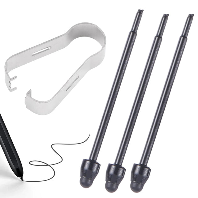 For Samsung Galaxy Z Fold5 / Fold4 / Fold3 4 in 1 Stylus Pen Replacement Pencil Tips (Black)