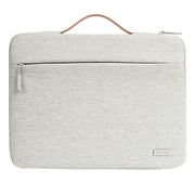 For 13 inch Laptop Zipper Water-resistant  Handheld Sleeve Bag (Beige White)