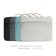 For 13 inch Laptop Zipper Water-resistant  Handheld Sleeve Bag (Beige White)