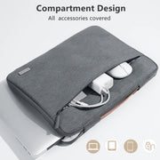 For 13 inch Laptop Zipper Water-resistant  Handheld Sleeve Bag (Green)