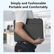 For 13 inch Laptop Zipper Water-resistant  Handheld Sleeve Bag (Beige White)