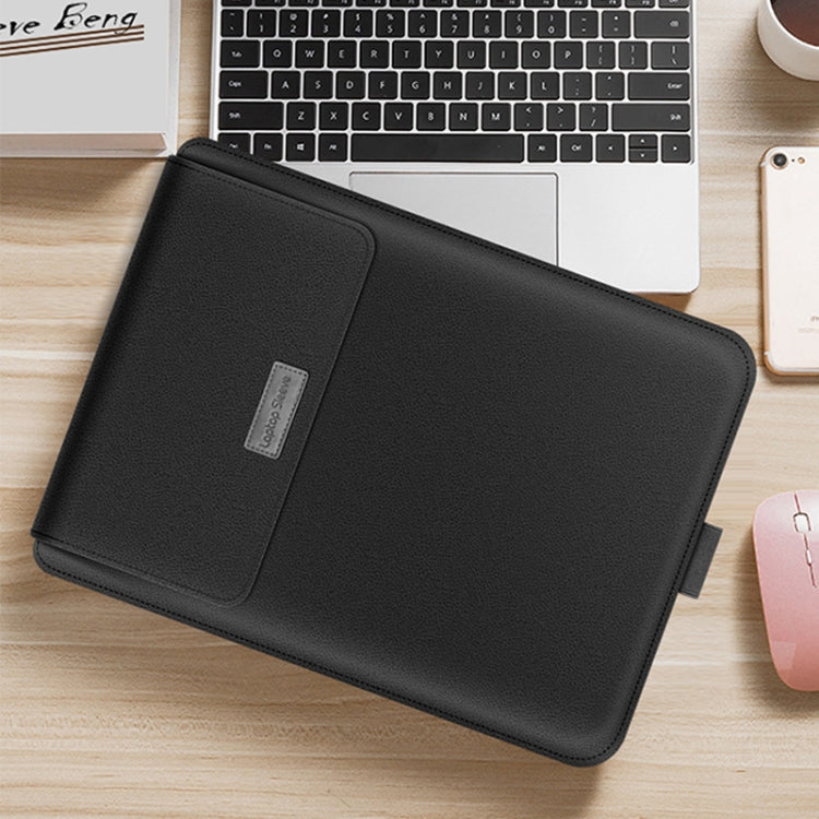 4 in 1 Universal Waterproof PU Leather Laptop Liner Bag with Handle & Stand & Pen Holder + 2 Winders + Mouse Bag + Charger Bag Set for 11/12 inch laptops(Black) - 10 - 11 inch by PMC TechLife | Online Shopping South Africa | PMC TechLife | Buy Now Pay Later Mobicred