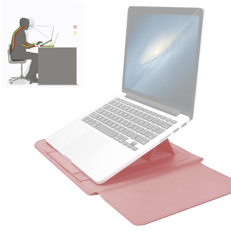 4 in 1 Universal Waterproof PU Leather Laptop Liner Bag with Handle & Stand & Pen Holder + 2 Winders + Mouse Bag + Charger Bag Set for 11/12 inch laptops(Rose Gold) - 10 - 11 inch by PMC TechLife | Online Shopping South Africa | PMC TechLife | Buy Now Pay Later Mobicred