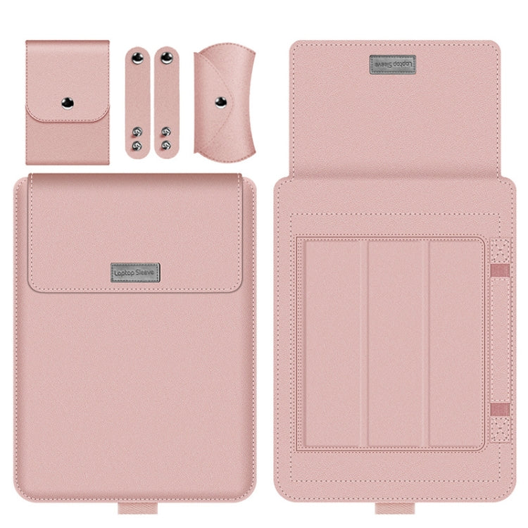 4 in 1 Universal Waterproof PU Leather Laptop Liner Bag with Handle & Stand & Pen Holder + 2 Winders + Mouse Bag + Charger Bag Set for 11/12 inch laptops(Rose Gold) - 10 - 11 inch by PMC TechLife | Online Shopping South Africa | PMC TechLife | Buy Now Pay Later Mobicred