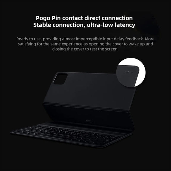 Original For Xiaomi Pad 6S Pro Keyboard Protective Leather Case (White)