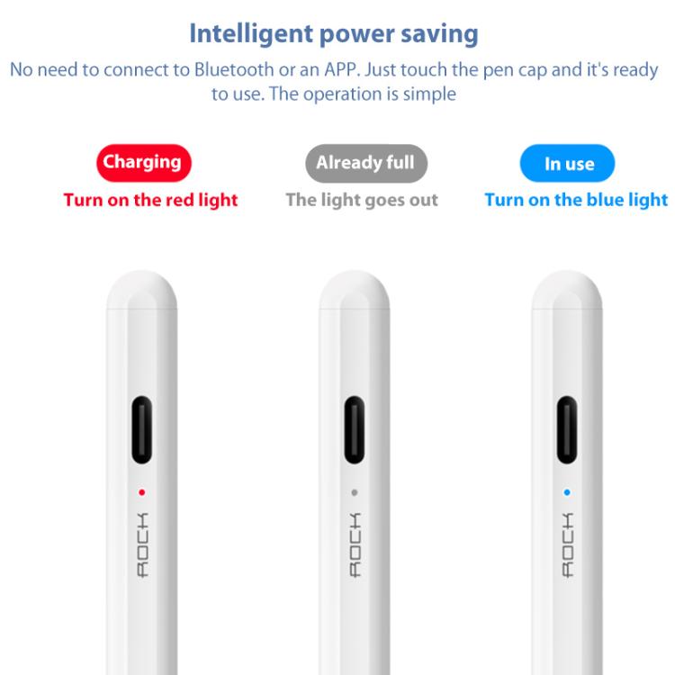 ROCK B05 Replaceable Active Magnetic Capacitive Pen for iPad 2018 or Above(White) - free shipping - PMC Jewellery - Order now!