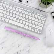 For Apple Pencil (USB-C) Diamond Pattern Silicone Stylus Pen Protective Case (White)