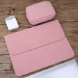 2 in 1 Horizontal Matte Leather Laptop Inner Bag + Power Bag for MacBook Air 11.6 inch A1465 (2012 - 2015) / A1370 (2010 - 2011)(Pink) - Protective Bags by PMC Jewellery | Online Shopping South Africa | PMC Jewellery | Buy Now Pay Later Mobicred