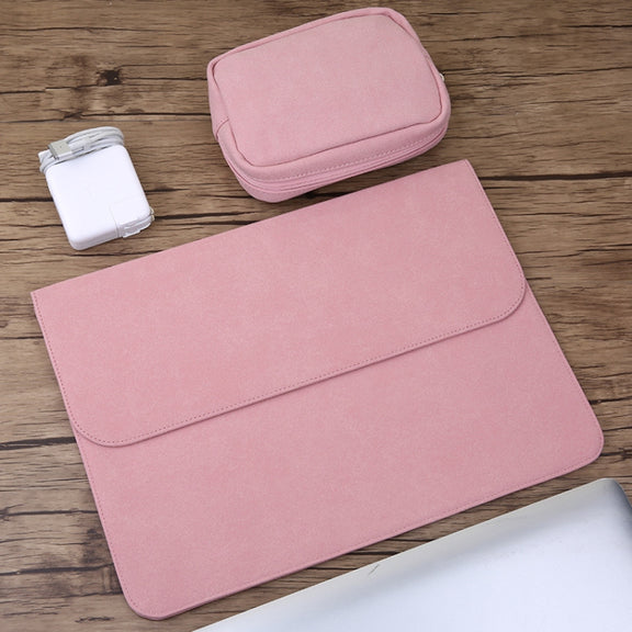 2 in 1 Horizontal Matte Leather Laptop Inner Bag + Power Bag for MacBook Air 11.6 inch A1465 (2012