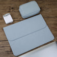 2 in 1 Horizontal Matte Leather Laptop Inner Bag + Power Bag for MacBook Air 11.6 inch A1465 (2012 - 2015) / A1370 (2010 - 2011)(Sapphire Blue) - Protective Bags by PMC Jewellery | Online Shopping South Africa | PMC Jewellery | Buy Now Pay Later Mobicred