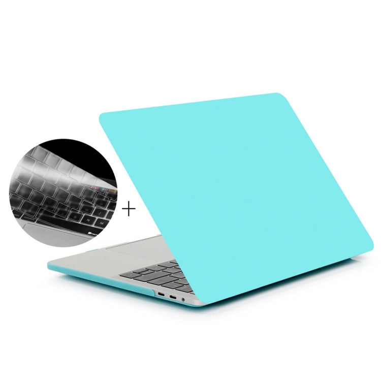 ENKAY Hat-Prince 2 in 1 Frosted Hard Shell Plastic Protective Case + Europe Version Ultra-thin TPU Keyboard Protector Cover for 2016 MacBook Pro 13.3 Inch with Touch Bar (A1706) (Blue) - free shipping - PMC Jewellery - Order now!