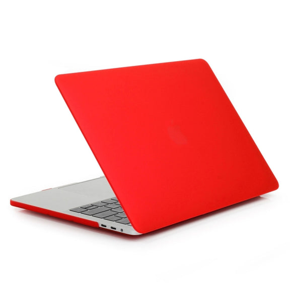 ENKAY Hat-Prince 2 in 1 Frosted Hard Shell Plastic Protective Case + Europe Version Ultra-thin TPU Keyboard Protector Cover for 2016 MacBook Pro 13.3 Inch without Touch Bar (A1708) (Red)
