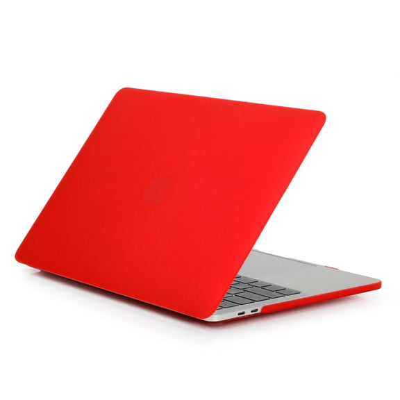 ENKAY Hat-Prince 2 in 1 Frosted Hard Shell Plastic Protective Case + Europe Version Ultra-thin TPU Keyboard Protector Cover for 2016 MacBook Pro 13.3 Inch without Touch Bar (A1708) (Red)